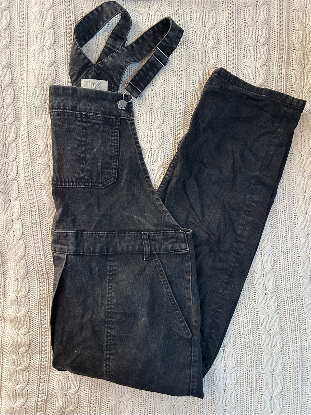Toast UK Jessa Black Denim Dunagrees/ Overalls